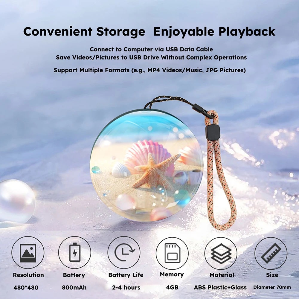 Magic 3D Crystal Ball Electronic DIY Video Photo Ball Visual Effect Video Display Creative Gifts Unique Festival Gift