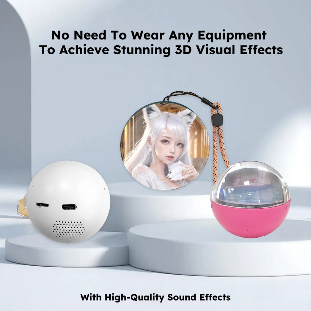 Magic 3D Crystal Ball Electronic DIY Video Photo Ball Visual Effect Video Display Creative Gifts Unique Festival Gift